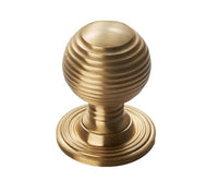 Thumbnail for Satin Brass, Reeded Cupboard Knob, 23mm, 28mm or 35mm