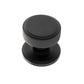 Atlantic UK 'Millhouse Brass Harrison' Solid Brass Knurled Mortice Knobs - Matt Black - MH450KSMKMB