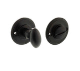 Atlantic UK 'Millhouse Brass' Oval Bathroom Turn & Release - Matt Black - MHOWCMB