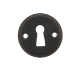 Atlantic UK 'Millhouse Brass' Standard Profile Escutcheons, Matt Black - MHRKEMB