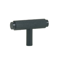 Thumbnail for Matt Black Knurled T Cabinet/Drawer/Cupboard Pull Handle - 50mm
