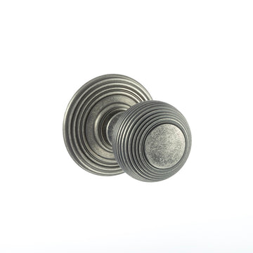 Atlantic UK Old English, OE50RMKDS Ripon Mortice Door Knobs - Distressed Silver Pewter