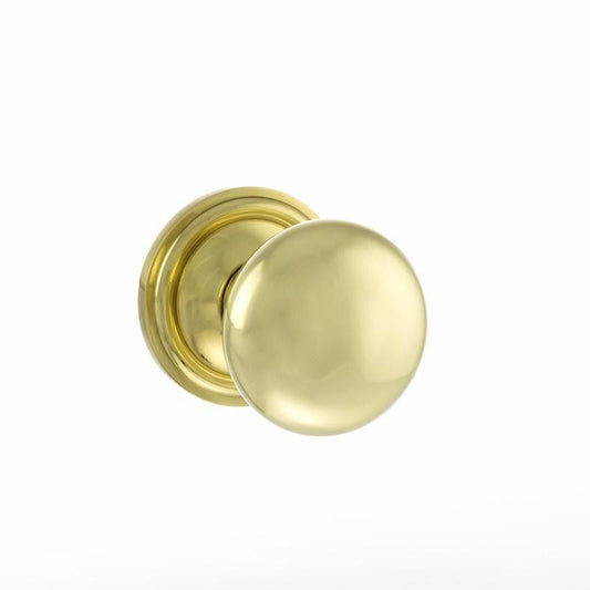 Atlantic UK Old English, OE58MMKPB Harrogate Mushroom Mortice Door Knobs - Polished Brass