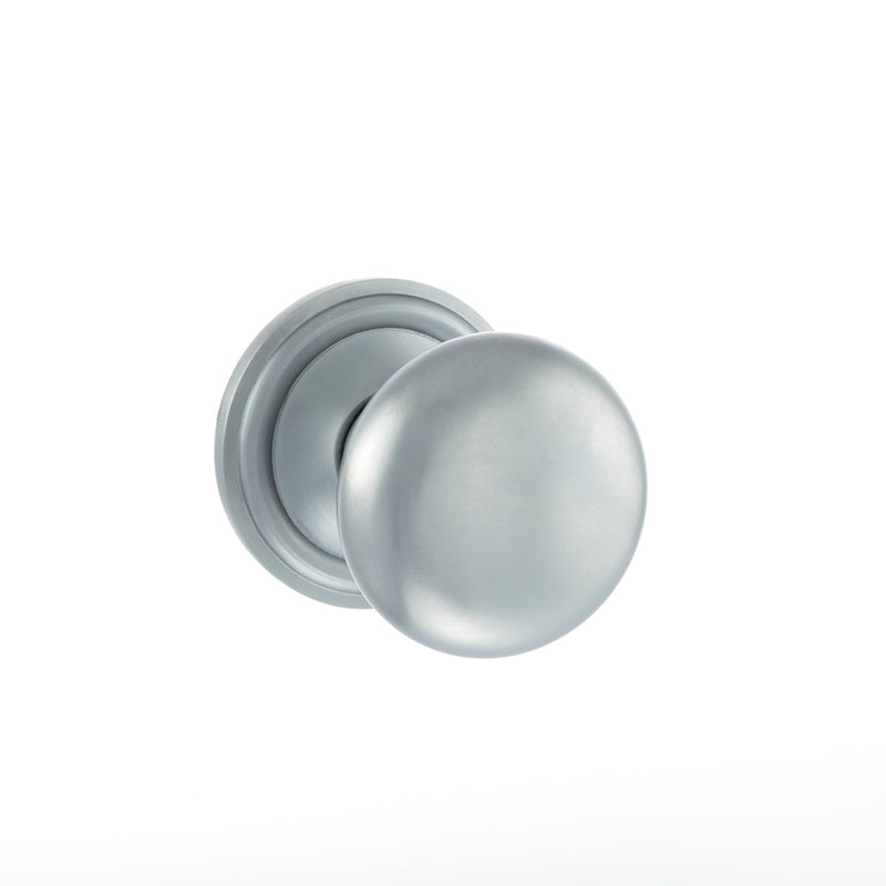 Atlantic UK, OE58MMKSC Harrogate Mushroom Mortice Door Knobs - Satin Chrome