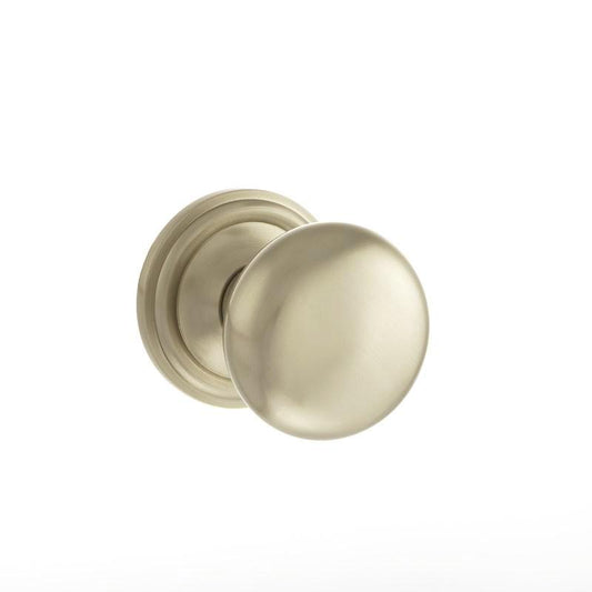 Atlantic UK Old English, OE58MMKSN Harrogate Mushroom Mortice Door Knobs - Satin Nickel