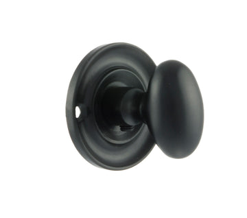 Matt Black Reeded Design Bathroom Turn & Release - OEOWCMB