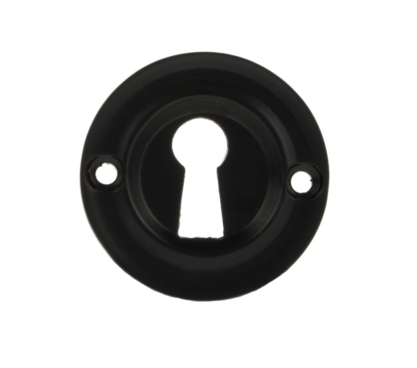 Atlantic UK Old English Standard Profile Keyhole Escutcheon, Matt Black - OERKEMB