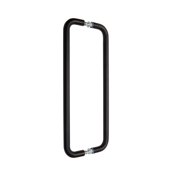 19mm Matt Black Stainless Steel Back to Back Fixing 'D' Pull Handle - 400mm Centres