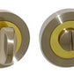 Satin Nickel/Brass Dual Finish Bathroom Turn and Release - S3WCRSNBP
