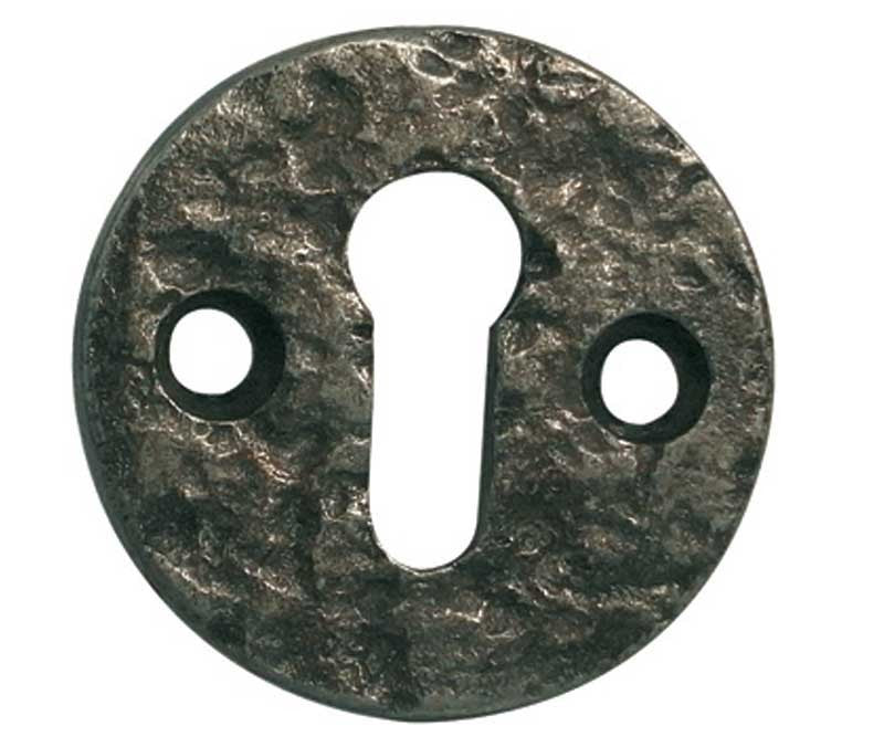 Pewter Round Keyhole Escutcheon