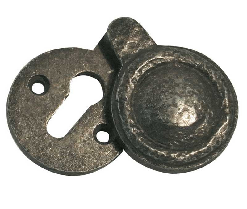 Pewter Covered Keyhole Escutcheon