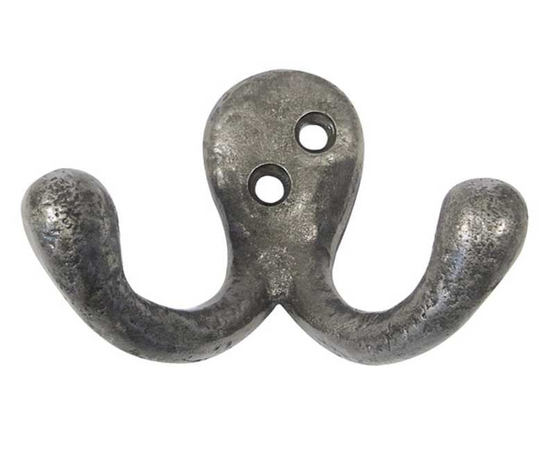 Pewter Double Coat/Robe Hook