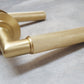 CHAMFERED ROSE - Piccadilly Knurled Lever Door Handles - Burlington Range - Satin Brass - BUR40/51SB 