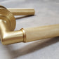 REEDED ROSE - Piccadilly Knurled Lever Door Handles - Burlington Range - Satin Brass - BUR40/53SB 