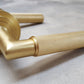 STEPPED ROSE - Piccadilly Knurled Lever Door Handles - Burlington Range - Satin Brass - BUR40/52SB 