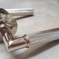 Piccadilly Knurled Door Handles - BUR40/53PN Frelan Hardware Burlington Range - Polished Nickel REEDED ROSE