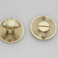 Polished Brass Reeded Beehive Design Bathroom Turn & Release
