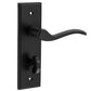 Wave Lever BATHROOM COMPLETE WITH THUMBTURN/RELEASE) - Stepped Backplate, 158mm x 46mm