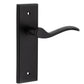 Wave Lever LATCH - Stepped Backplate, 158mm x 46mm
