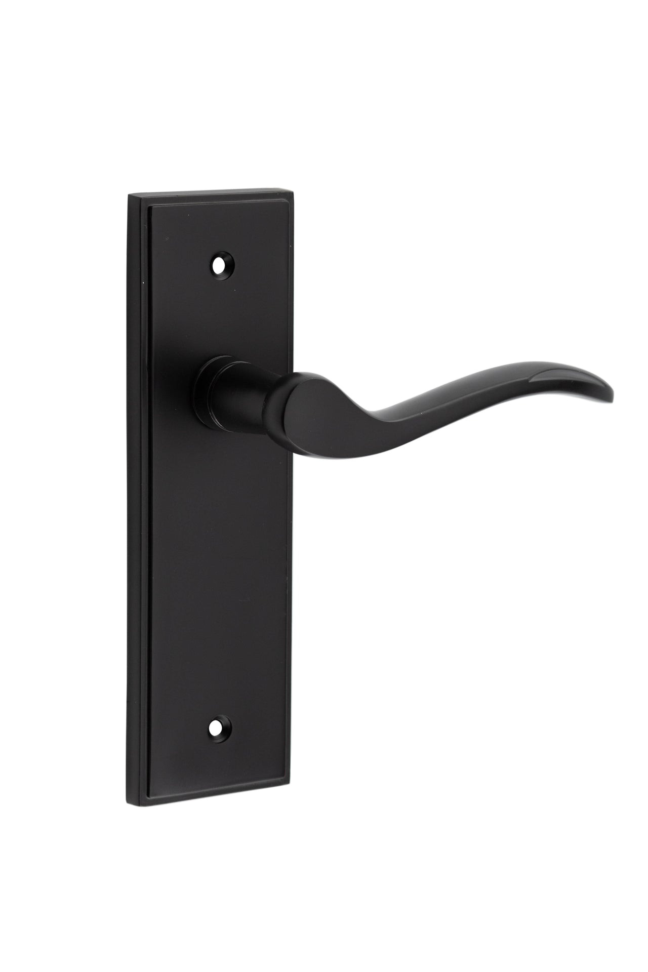 Wave Lever LATCH - Stepped Backplate, 158mm x 46mm