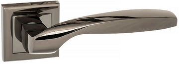 Oklahoma Black Nickel Door Handles On Square Rose S25SBN