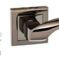 Oklahoma Black Nickel Door Handles On Square Rose S25SBN
