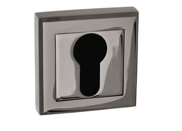 Black Nickel Square EURO PROFILE Keyhole Escutcheon S2ESCESBN