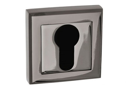 Black Nickel Square EURO PROFILE Keyhole Escutcheon S2-ESC-ESBN