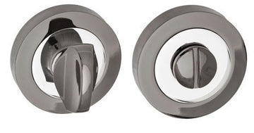 Bathroom Turn and Release Polished Chrome/Black Nickel S3WCRBNPC