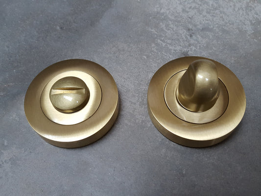 Satin Brass Bathroom Thumbturn & Release | M4D2666SB