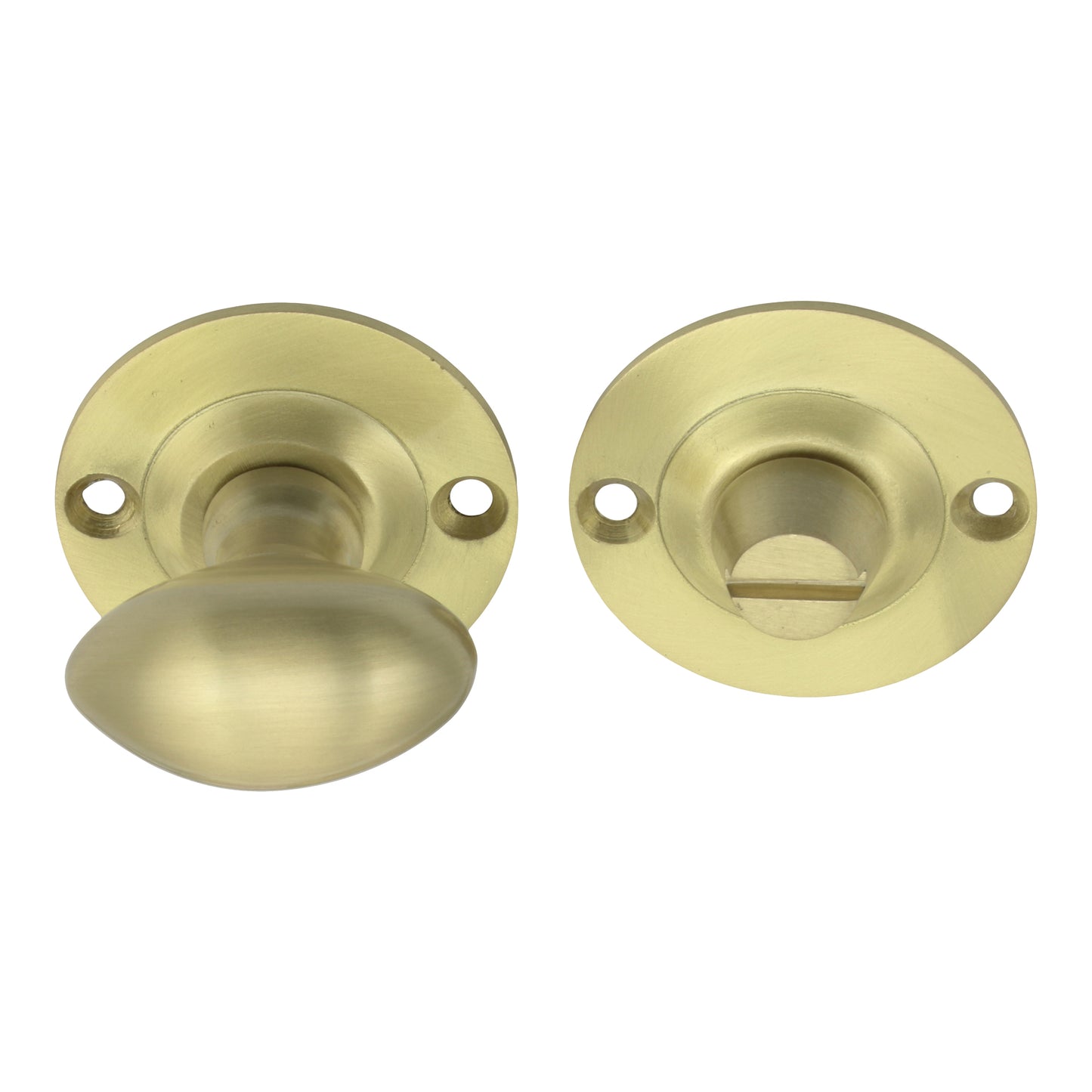 Prima Oval Bathroom Turn & Release, Satin Brass - SB2031