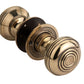 63mm Large Aged Brass Bloxwich Mortice/Rim Door Knobs (Solid Brass) - SB2104AGB
