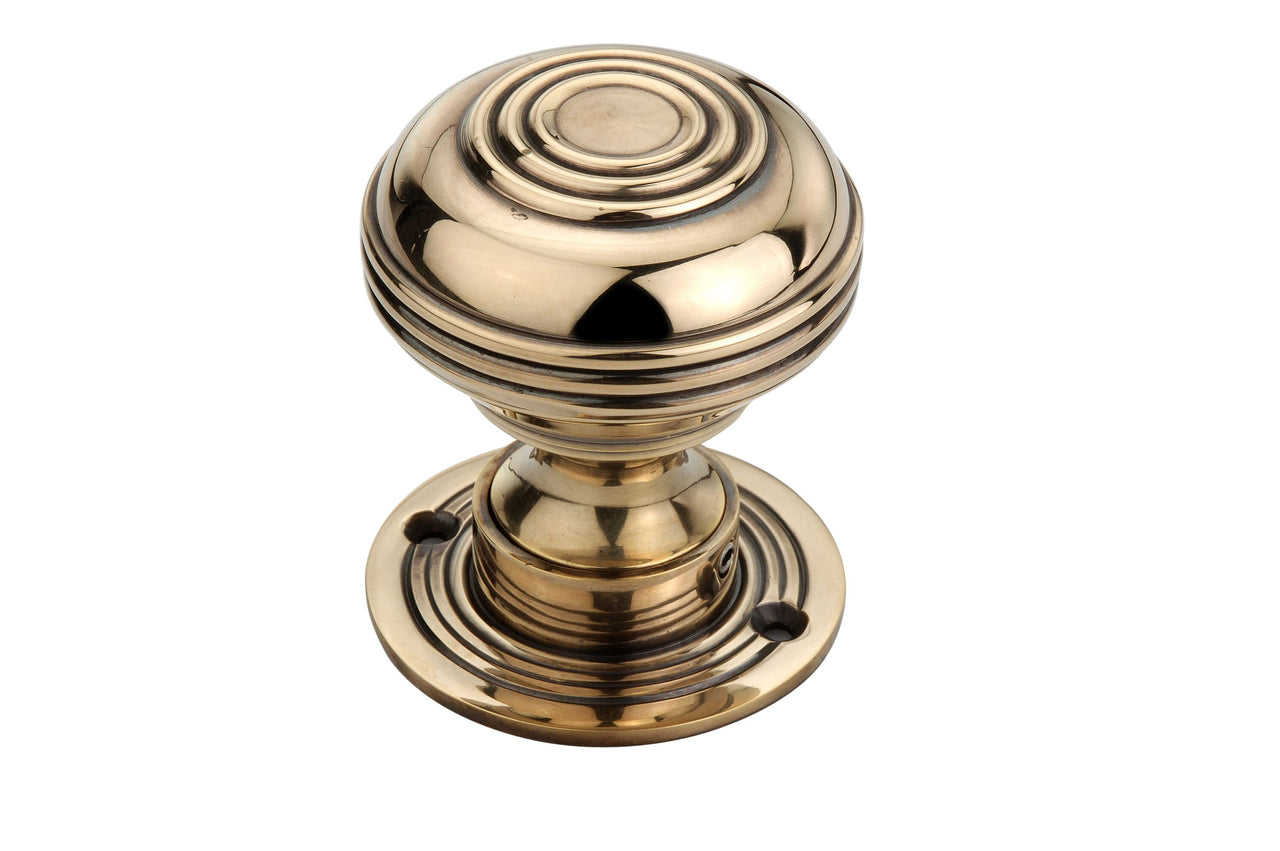 Aged Brass Bloxwich Mortice /Rim Door Knobs (Solid Brass) 50mm - SB2103AGB