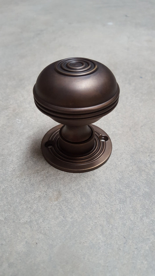 Aged Bronze 50mm Bloxwich Spira Brass Mortice/RimDoor Knobs - SB2103AGBRZ 