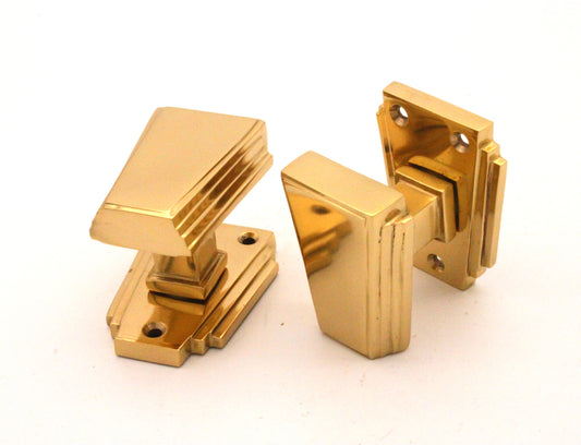 Triago 'Art Deco Period' Mortice Door Knobs - Solid Brass