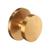 Thumbnail for SB2203 Satin Brass Circle Front Door Centre Knob - Spira Brass