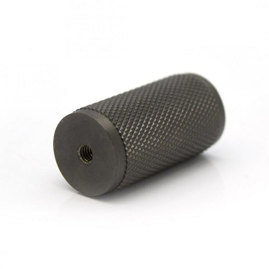 Gun Metal Grey Knurled Cylinder Cupboard, Cabinet Pull Handle