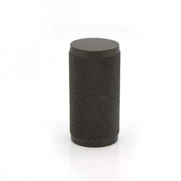 Gun Metal Grey Knurled Cylinder Cupboard, Cabinet Pull Handle