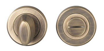 Antique Brass Bathroom Thumbturn & Release