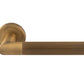 Carlisle Brass Serozzetta Trend Lines Door Handles On Round Rose, Antique Brass - SZM170AB