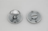 Satin Chrome Reeded Beehive Design Bathroom Turn & Release