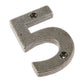 Valley Forge Pewter Patina Door Numerals VF15 Number 5
