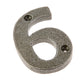 Valley Forge Pewter Patina Door Numerals VF15 Number 6