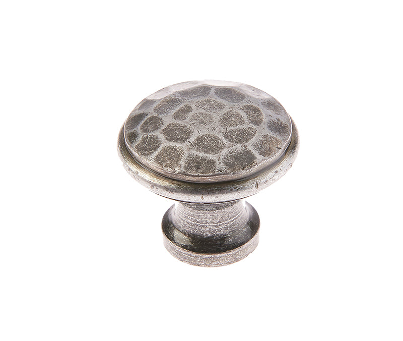 Valley Forge Pewter Patina Hammered Finish Cabinet Knob VF85 25mm