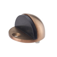 Thumbnail for Copper finish Oval floor mounting Door Stop with rubber buffer - 40mm Diameter