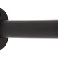 Matt Black skirting mounting Door Stop with rubber buffer - 75mm Projection