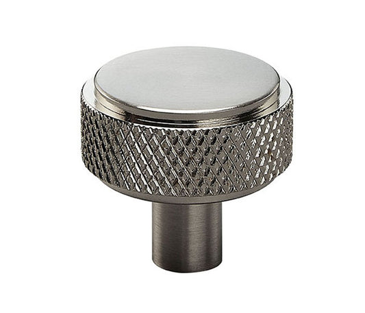 Satin Nickel Knurled Industrial Chic Drawer/Cupboard Knobs - 30mm