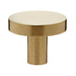 Satin Brass Industrial Style Disc Drawer Knobs, 25mm 28mm & 32mm