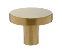 Thumbnail for Satin Brass Industrial Style Disc Drawer Knobs, 25mm 28mm & 32mm