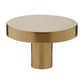 Satin Brass Industrial Style Disc Drawer Knobs, 25mm 28mm & 32mm